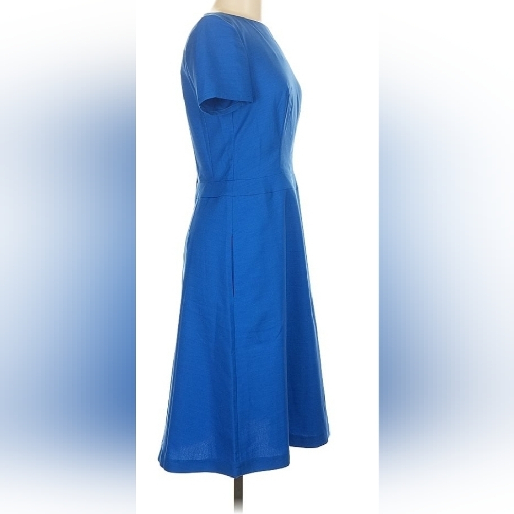 Elegant Blue Pleated Dress BGL - Picture 2 of 6